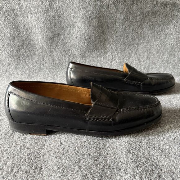 Cole Haan Men’s Black Leather Penny Loafer Slip-On Dress Shoes 03503 14D main image 5